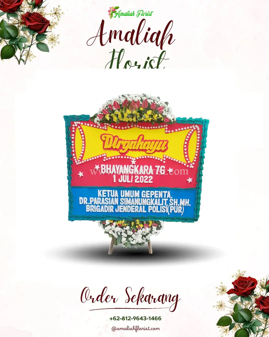 Papan Bunga HUT Ulang Tahun Muara Batang Toru